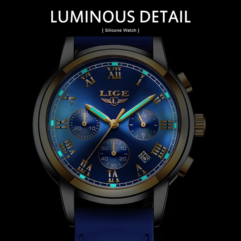 2020 ультра тонкие мужские часы LIGE Модные Военные Роскошные Спортивные кварцевые с