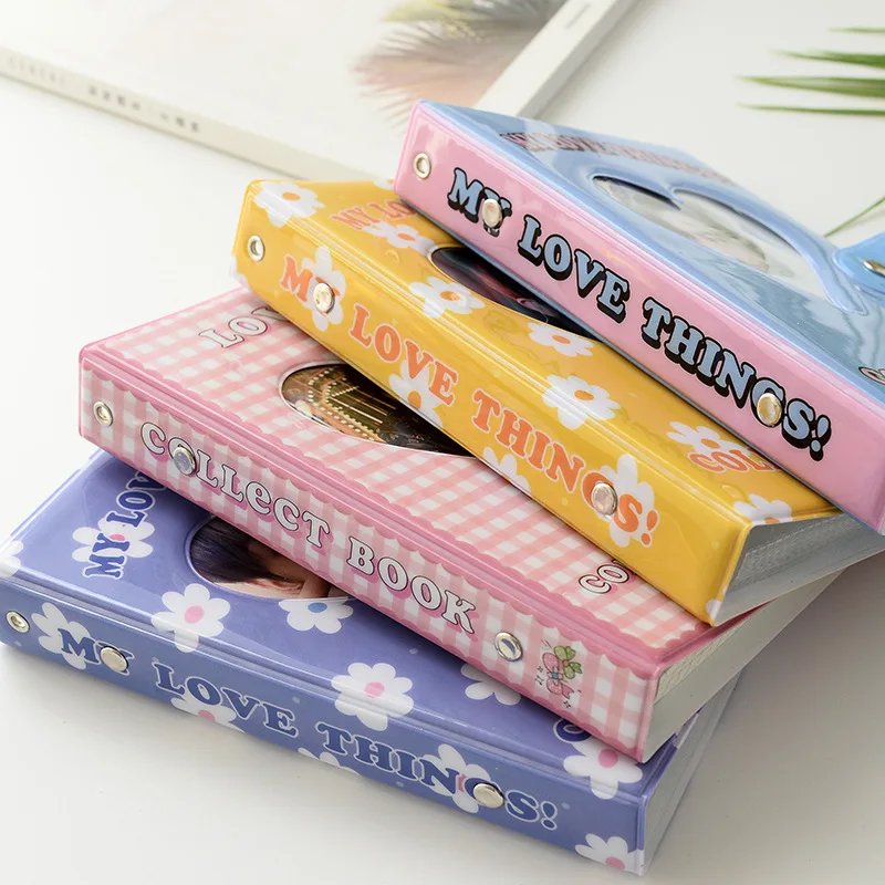 

Girls Photo Album Floral Color Photo Holder Card Bag Unisex Boys Pp Portable Album Mini Photo Album Card Holder Name Cards Book