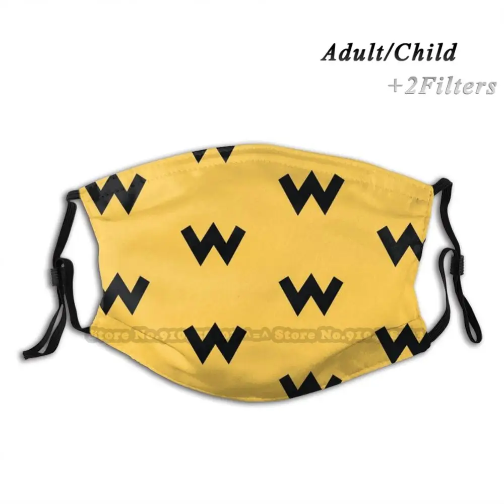 Символ Wario супер разбивать Брос. (Черный) Пылезащитная неодноразовая маска для