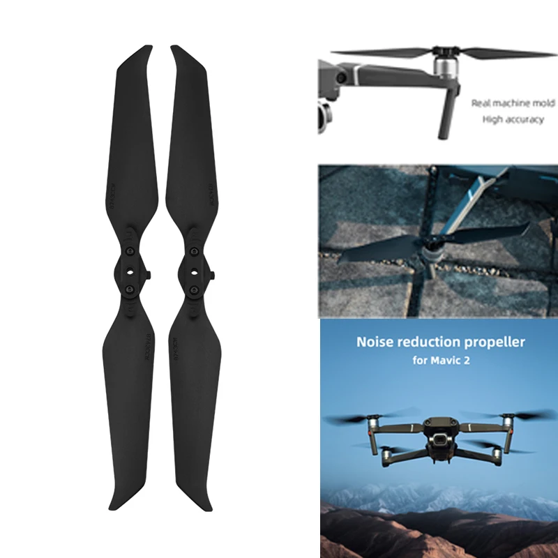 

С низким уровнем Шум пропеллеры для DJI Mavic 2 складной Шум винты сокращения лезвие покрыт нейлоновым волокном для Mavic 2 аксессуара
