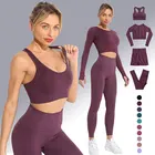 Одежда для йоги, женские спортивные колготки, Спортивные Леггинсы, женская спортивная одежда, комплект для тренировок, спортивные костюмы, женская одежда для упражнений, костюм для йоги