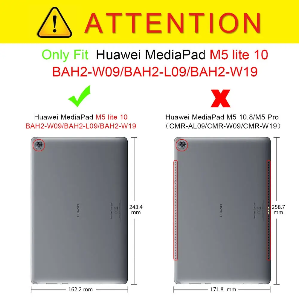 Прочный армированный чехол для Huawei MediaPad M5 Lite 10 PC и силиконовый BAH2 W19 L09 1&quot|Чехлы