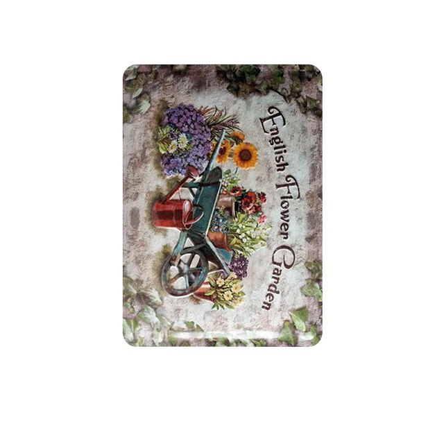 Декоративные цветы/корова собака животное жестяной знак винтажный диск табличка