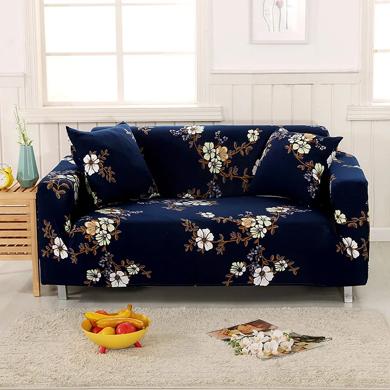 Retro Flower Elastic Sofa Slipcovers Stretch Cover for Living Room Sectional Corner Chair Protector Couch 1/2/3/4 Seater | Дом и сад