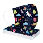 10 шт., одноразовые маски с рисунком на тему Рождества