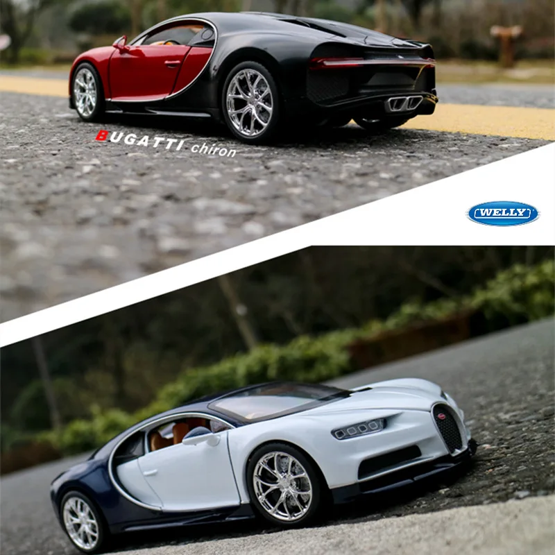 Welly 1:24 Bugatti chiron автомобильный брелок для автомобильных ключей имитационная