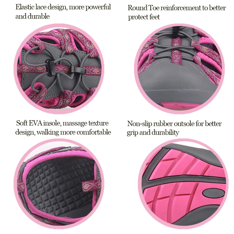 GRITION/женские пляжные сандалии на платформе Треккинговые женские туфли из нубука