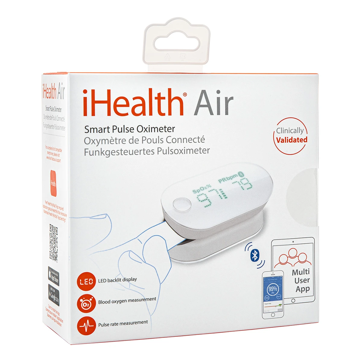 iHealth PO 3 беспроводной Bluetooth пульсоксиметр| |