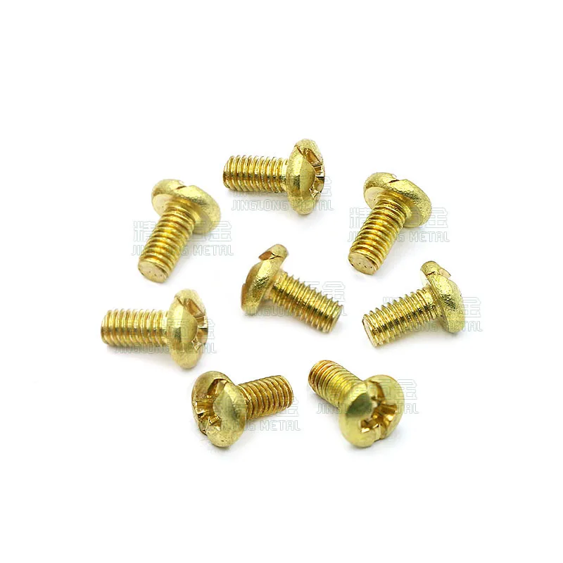 100 шт./лот полированная M3 * 6 латунная головка фермы philips/шлицевая комбинация