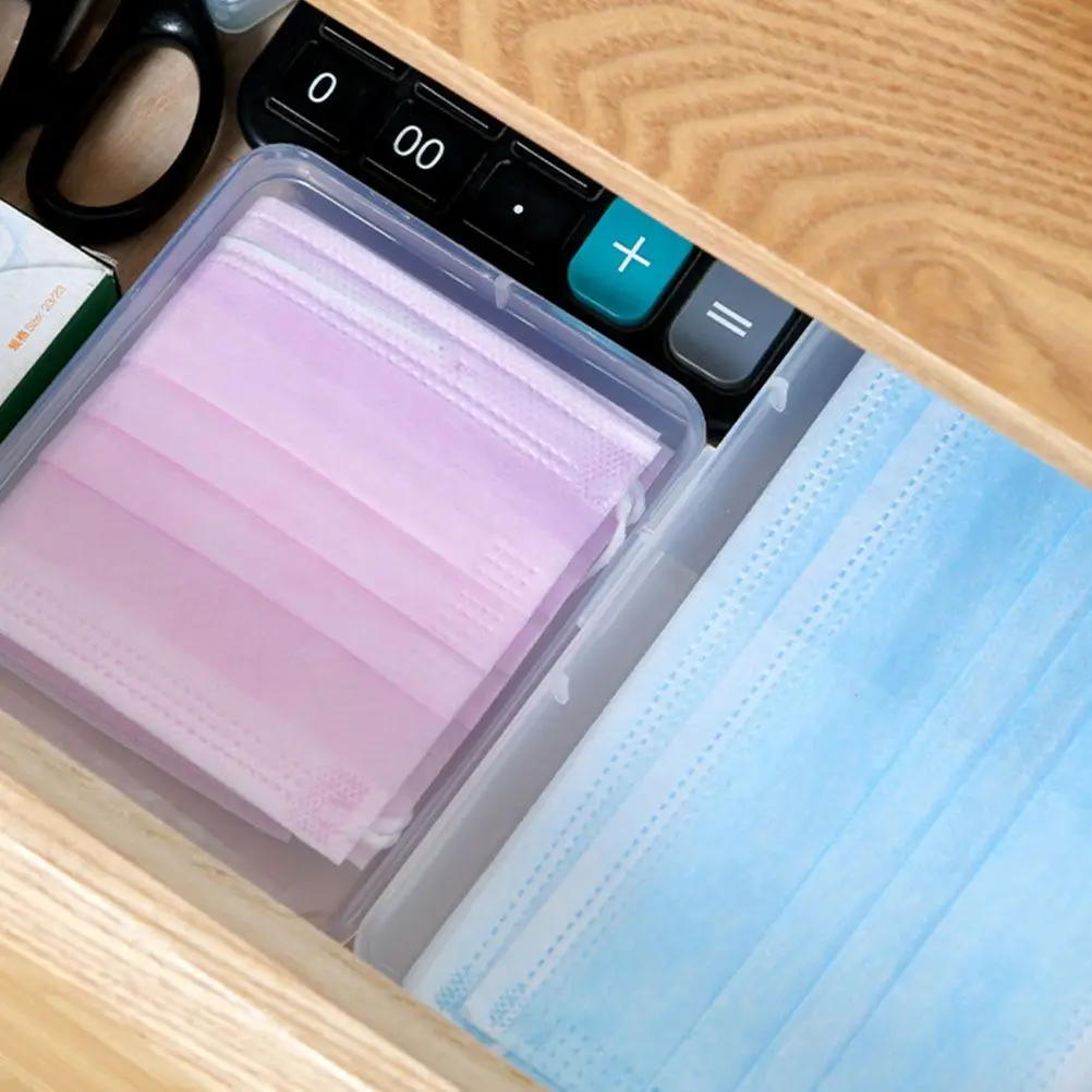 3 шт. коробка для масок мелкие предметы мелочей маски пластиковая хранения