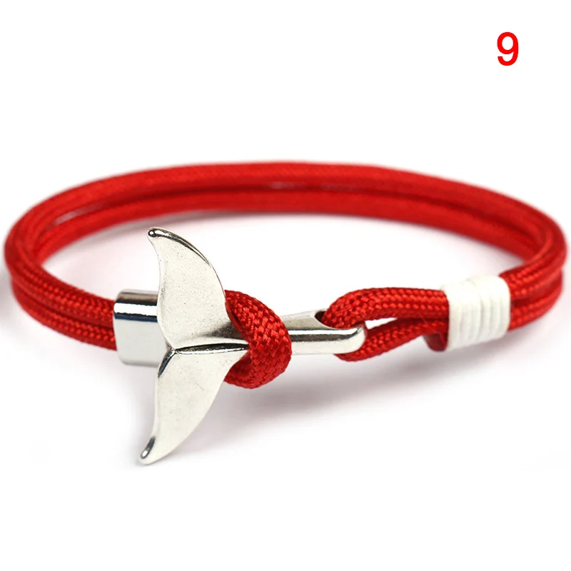 Men Women Camping Bracelet Fish Tail Shaped Nylon Rope Chain Male Wrist Bands Anchor Fixed Design J55 | Украшения и аксессуары