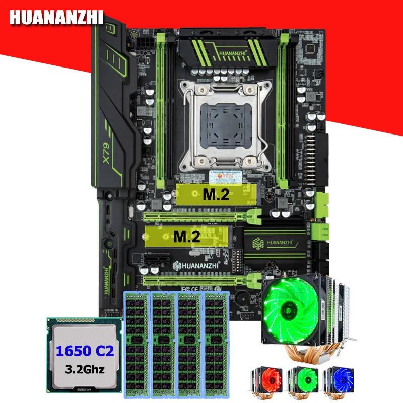 HUANANZHI X79 Pro настольная материнская плата с двойной M.2 NVMe SSD слот Процессор Intel Xeon E5