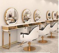 desktop beauty led light illuminated haircut salon mirror for barber shop without chair