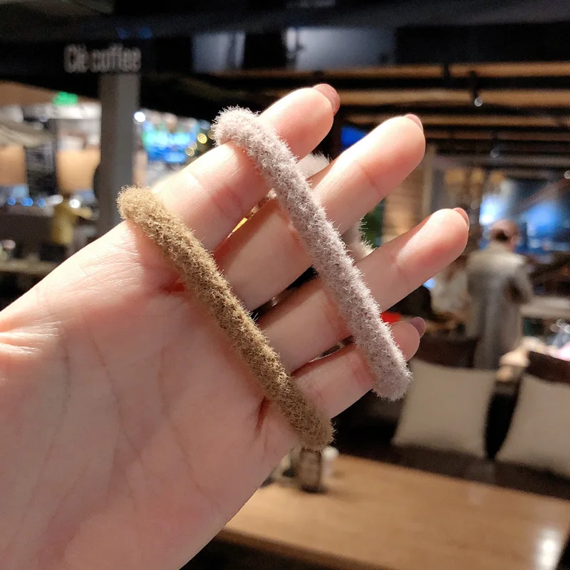 Милый плюшевый шарик веревка для волос девочек в стиле ретро монеты эластичные