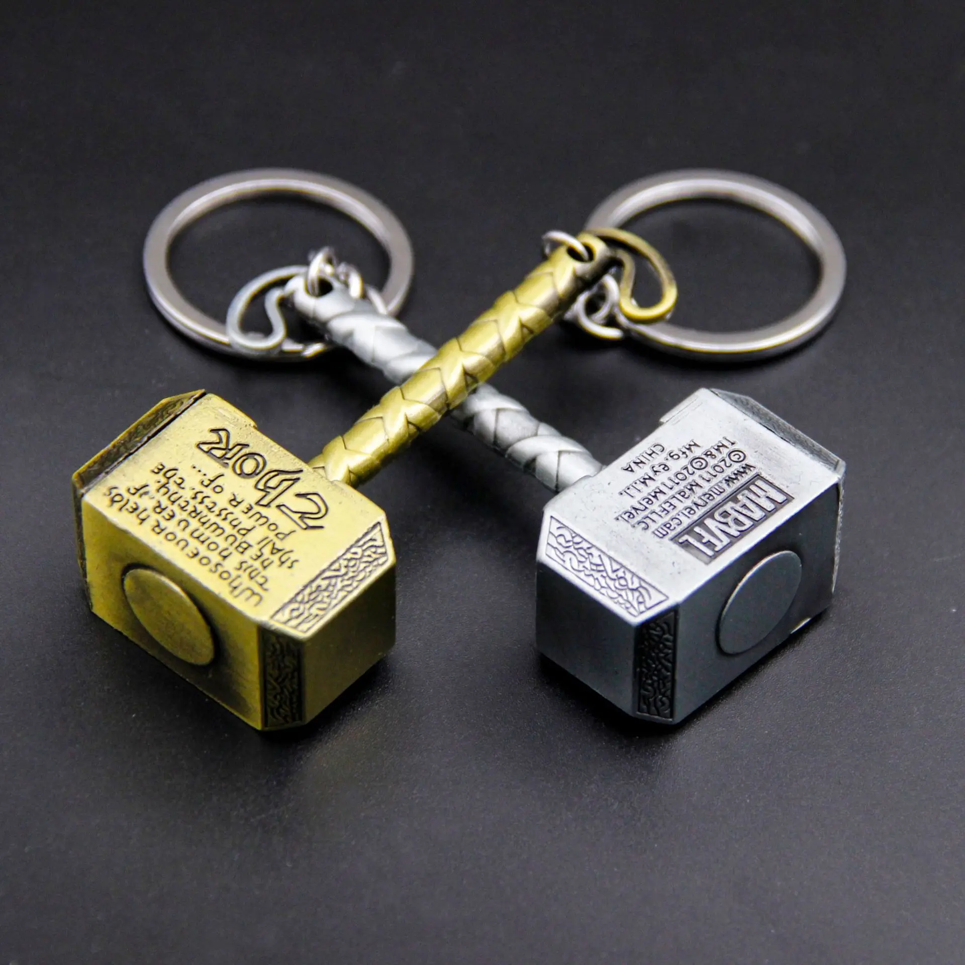 

Fashion retro jewelry simulation hammer keychain revenge hammer key ring thundering metal hammer key chain jewelry birthday gift