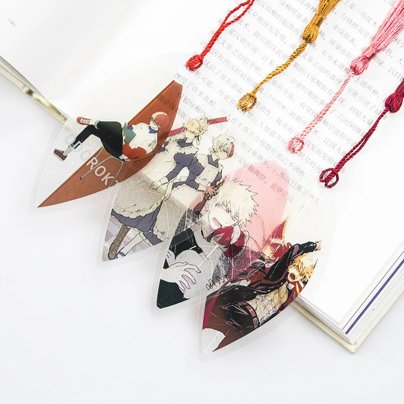 Японский аниме My Hero Academy Leaf Shape Bookmarks водонепроницаемый прозрачный ПВХ