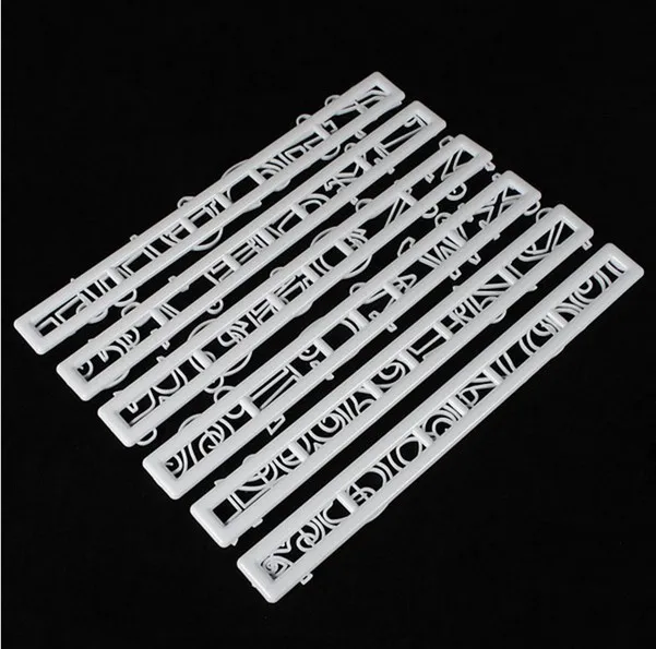 6 шт./компл. формы для кружева с буквами алфавита края пластиковый трафарет