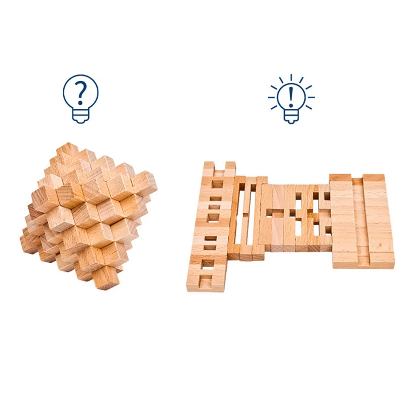 

Super Difficult Kongming Lock Toys Chinese Traditional Unique Wooden Puzzles Classical Intellectual Cube Educational Toy