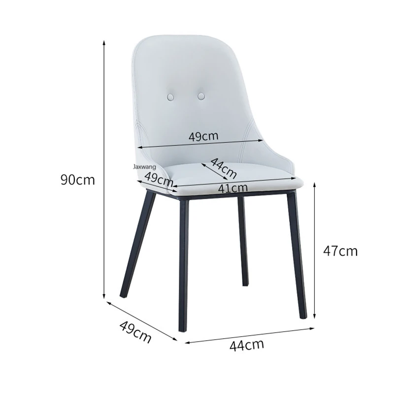 

Luxury Dining Chairs Minimalist Dining Chair Kitchen Wrought Iron Modern Minimalist Chair Nordic Backrest Leisure Dining Chair