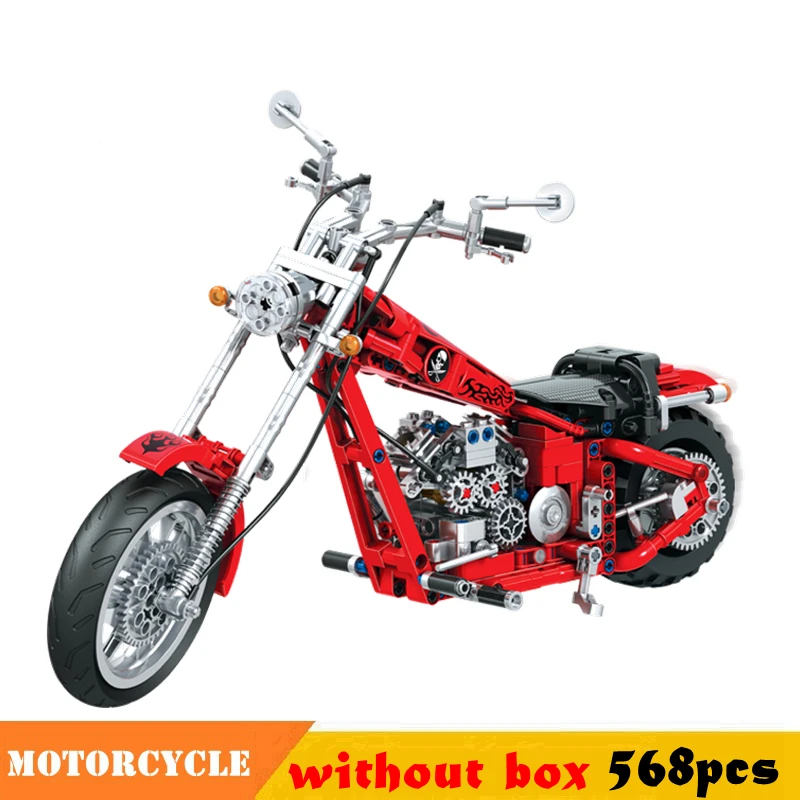 Motorcycle Technology Moto steam Racing Motorbike City Vehicle Sets Off Road Model Building Blocks MOC Kits Kids Toys | Игрушки и хобби
