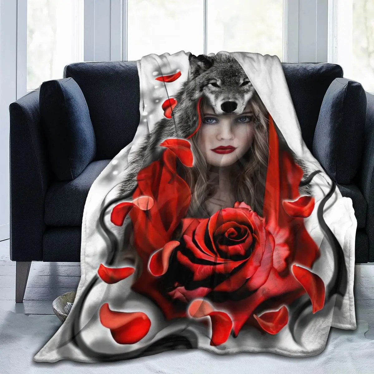 

Красивые Волк мультфильм ультра мягкое одеяло сублимации мультфильм версии одеяло постельные принадлежности фланелевый банный халат с ка...