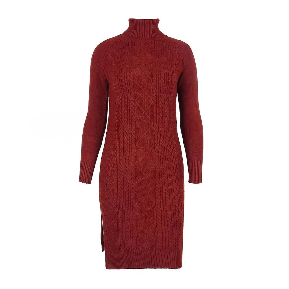 Kpop Зимний вязаный свитер 2019 новый пуловер с высоким воротником Модное Длинное