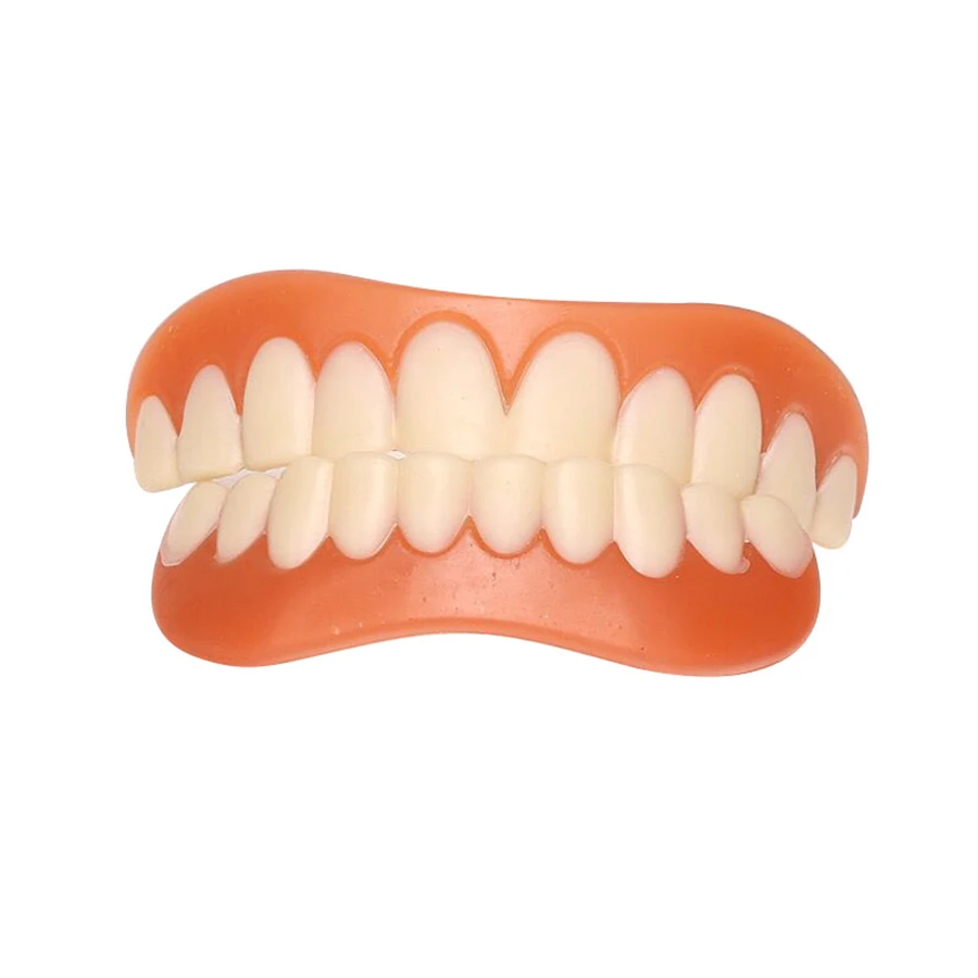Верхние/Нижние Накладные зубы силиконовые виниры вставные протезы поддельные