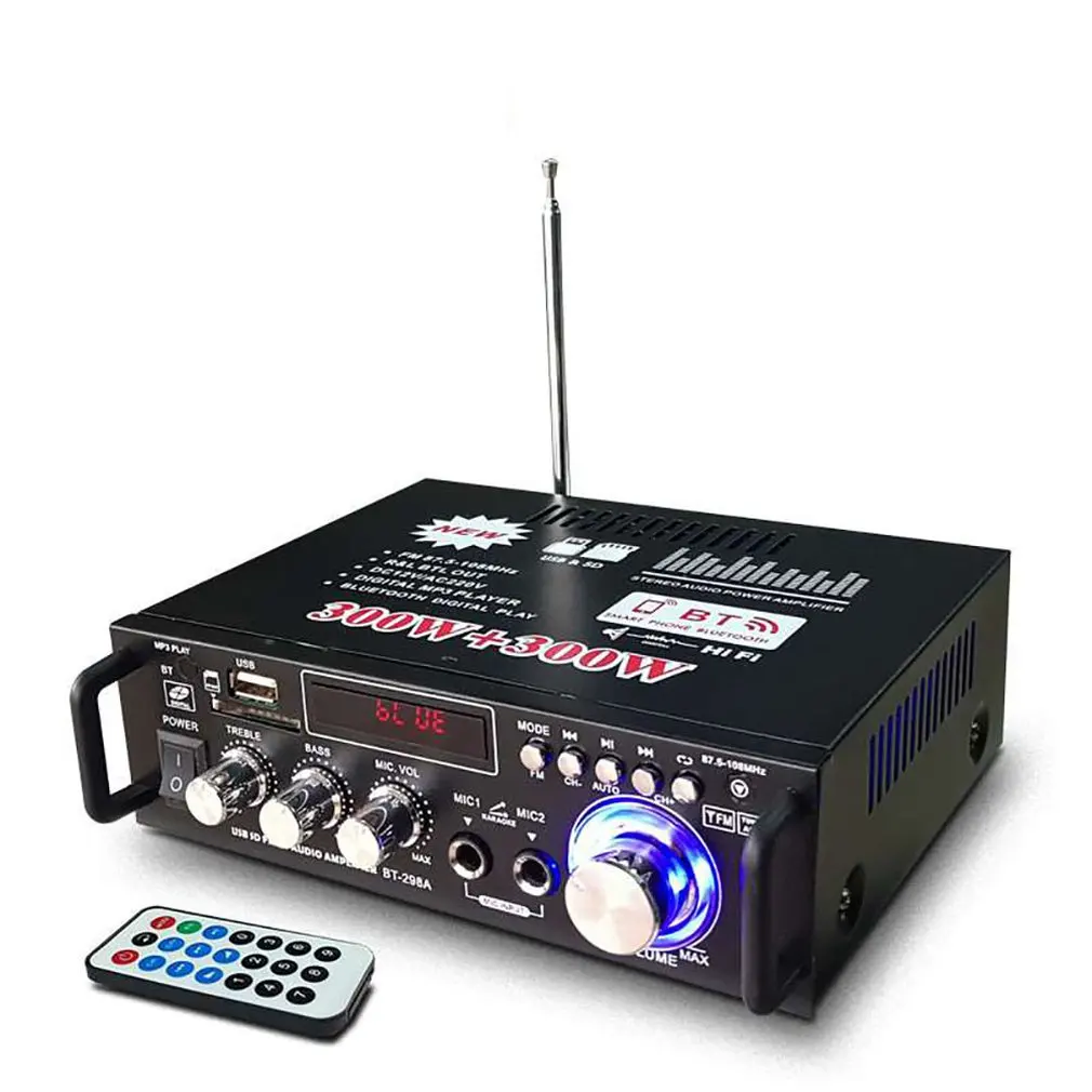Цифровой Hi-Fi усилитель мощности с ЖК-дисплеем 12 В/220 В | Электроника