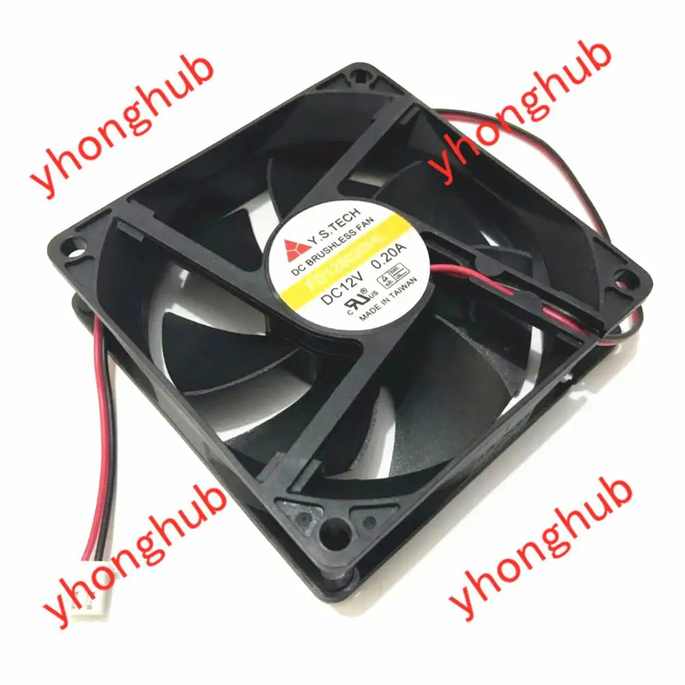 Вентилятор охлаждения сервера Y.S TECH FD128020HL 12 В постоянного тока 0 20 А 80x80x20 мм 2