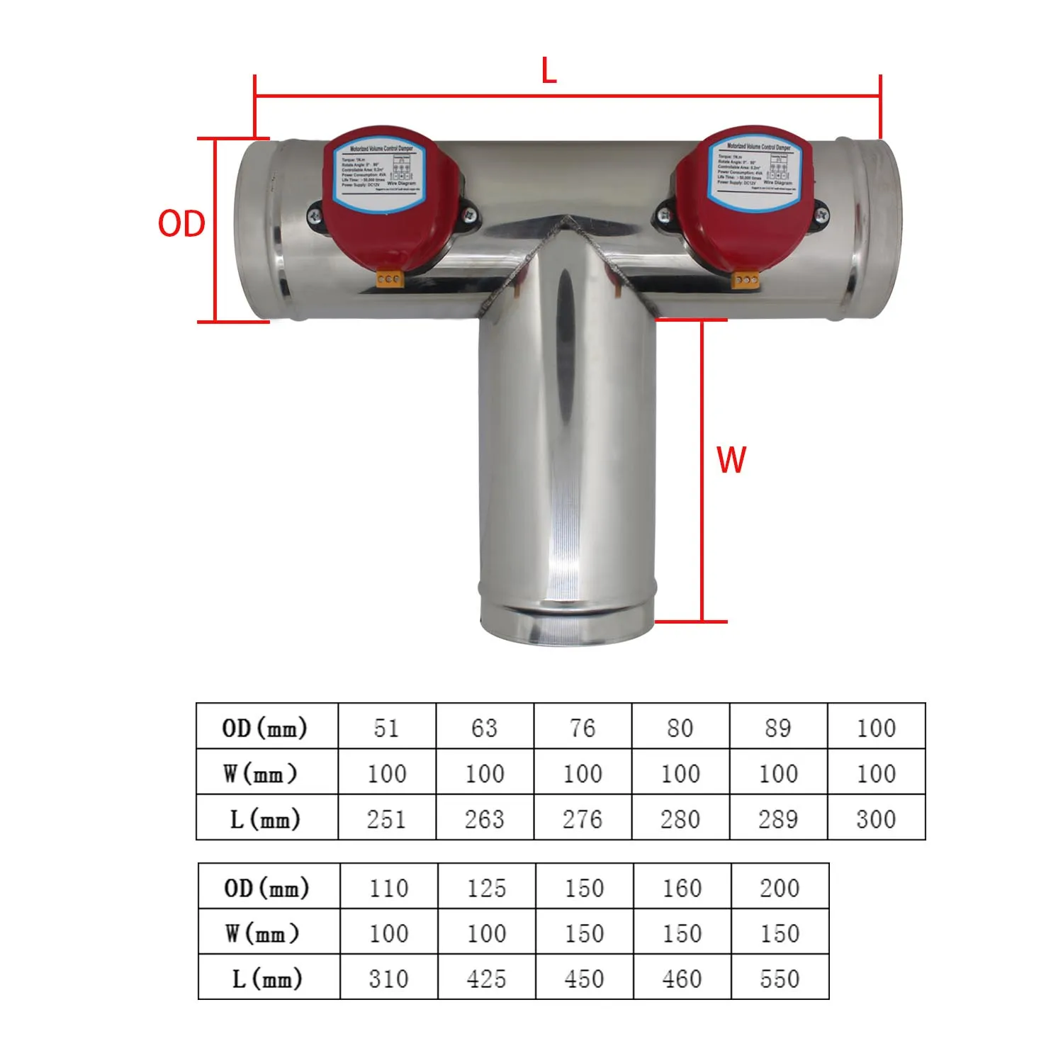 AC 220v AC110V DC12V DC24V нержавеющая сталь моторизованный клапан вентиляции регистр