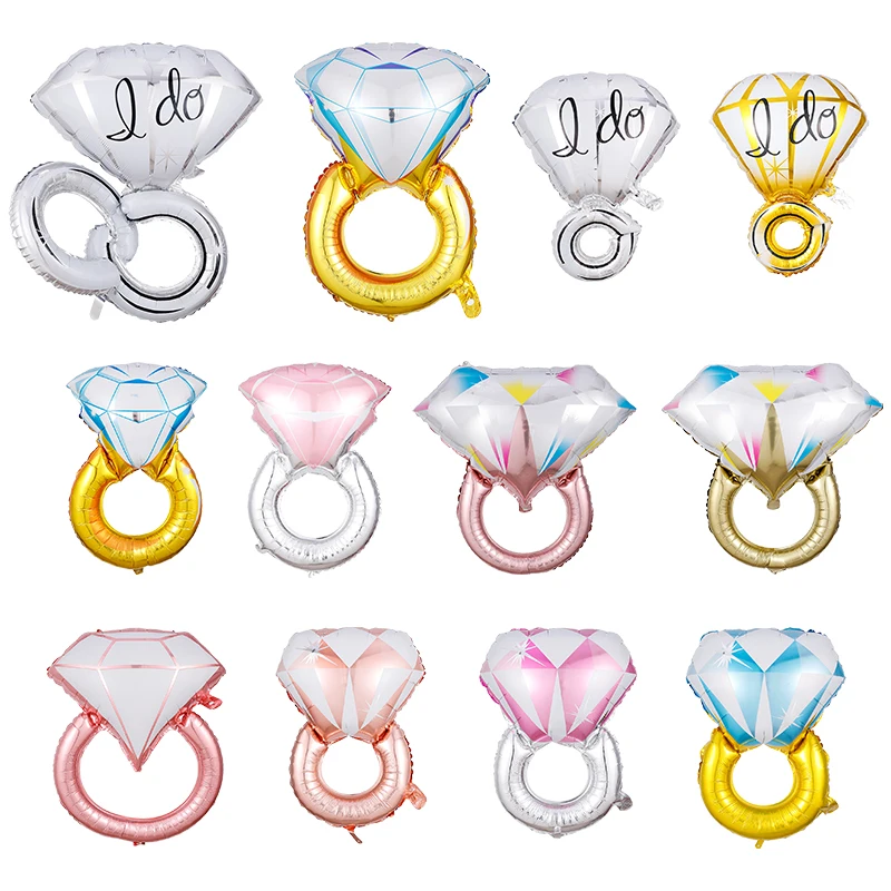

Large Diamond Ring Balloons Wedding Decoration Valentine's Day Ring Foil Balloon Romantic Wedding Room Decorations Party Decor