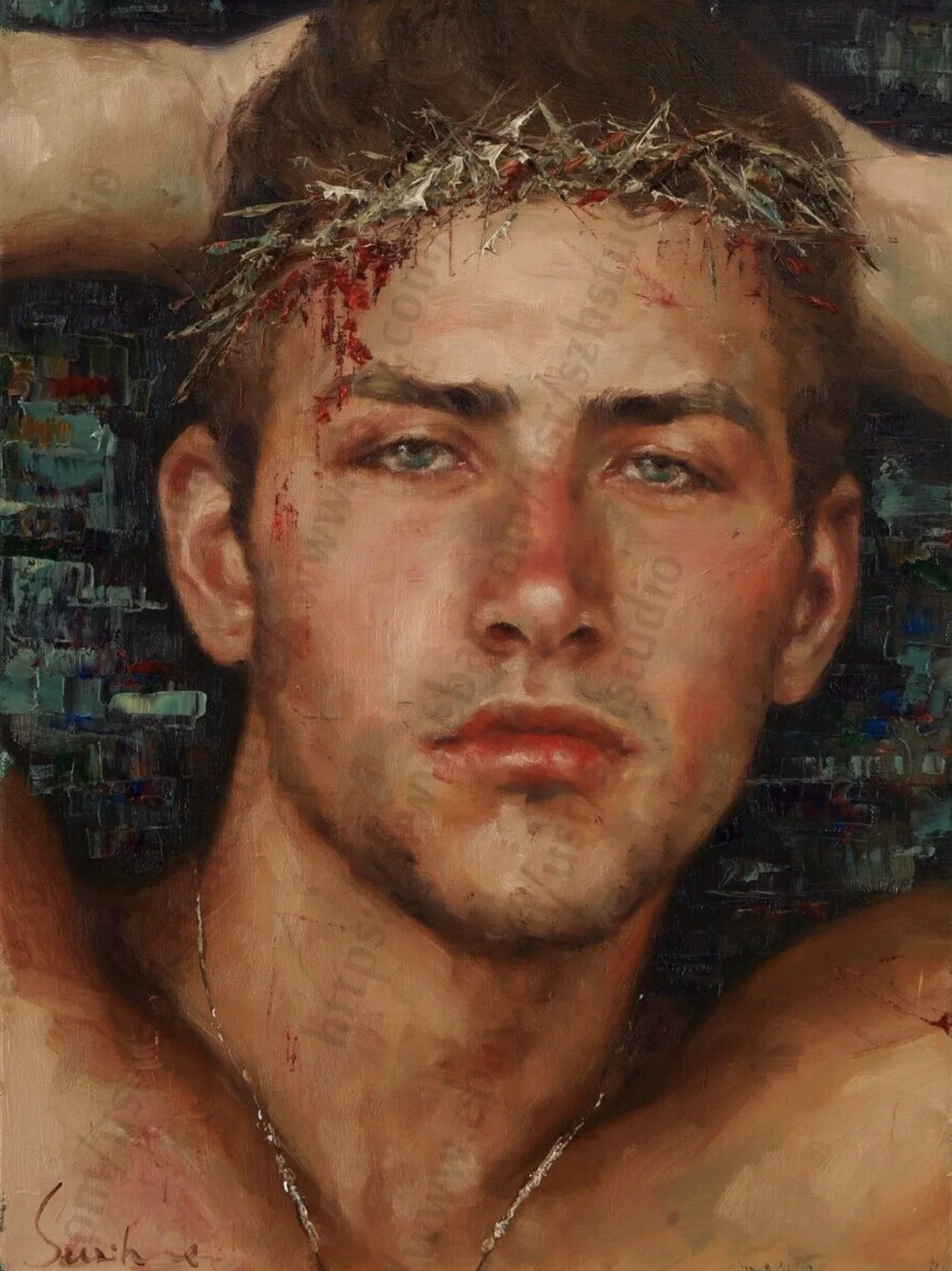 100% ручная работа оригинальная картина маслом Портрет молодого мальчика Mr