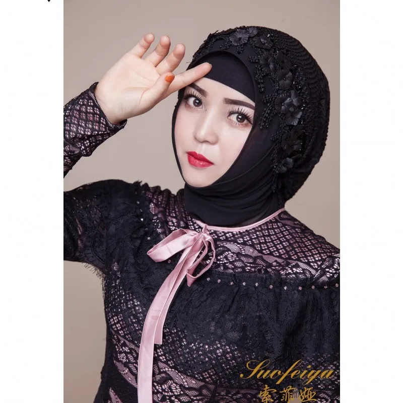 Высококачественный мягкий Шелковый мусульманский комплект из двух предметов