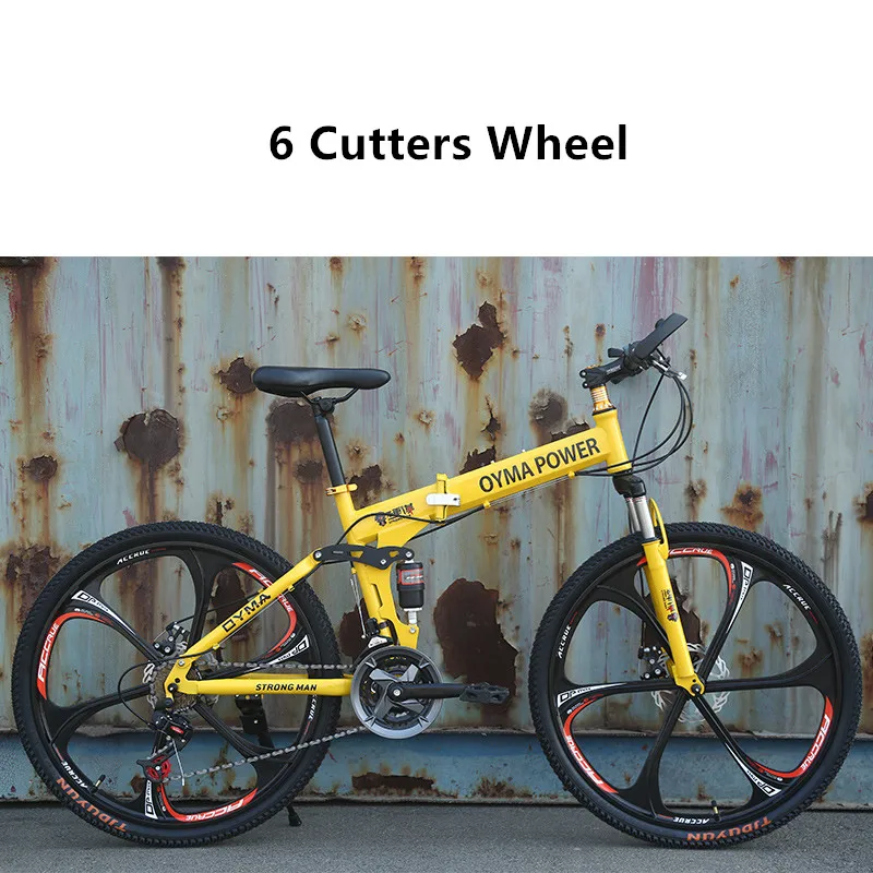 Горный велосипед с рамой из углеродистой стали колеса 24/26 дюйма двойной дисковый