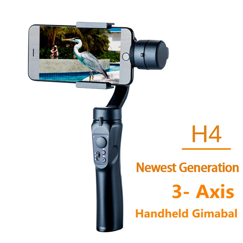 

H4 3 Axis USB Charging Video Record Support Universal Adjustable Direction Handheld Gimbal Smartphone Stabilizer Vlog Live