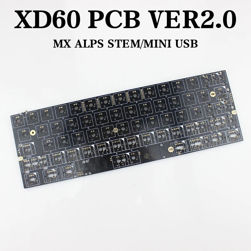 Xd60 Xd64 V2.0 PCB пользовательская механическая клавиатура комплект Underglow RGB GH60 60% программируемый Mx Alps Stem Spacebar Mini USB