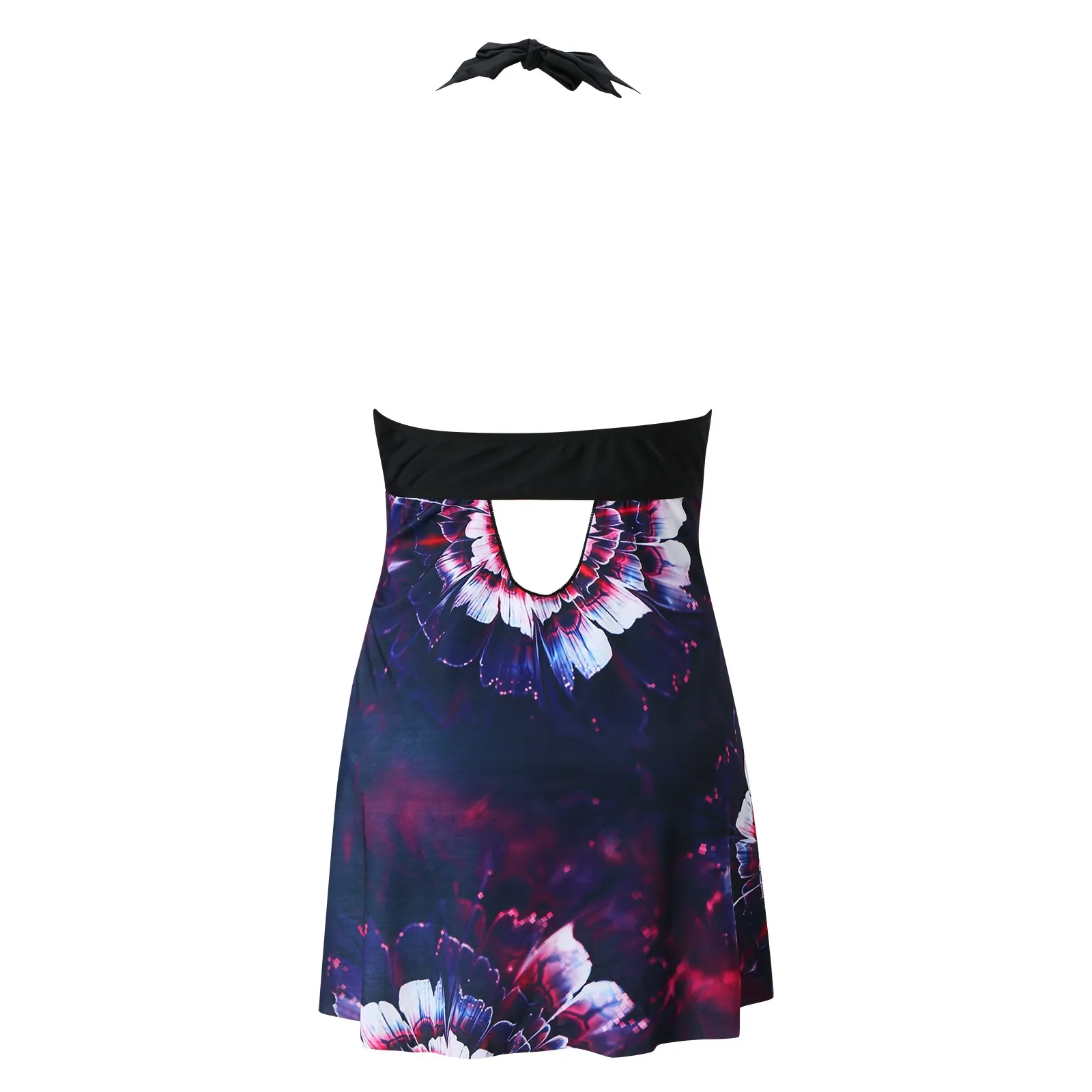 Женские Танкини большой комплект бикини с цифровым принтом пляжный раздельный