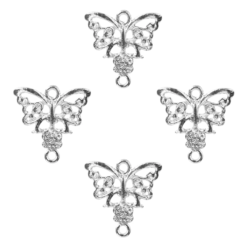 20 шт. подвеска в форме сердца с кристаллами виде бабочки | Украшения и аксессуары