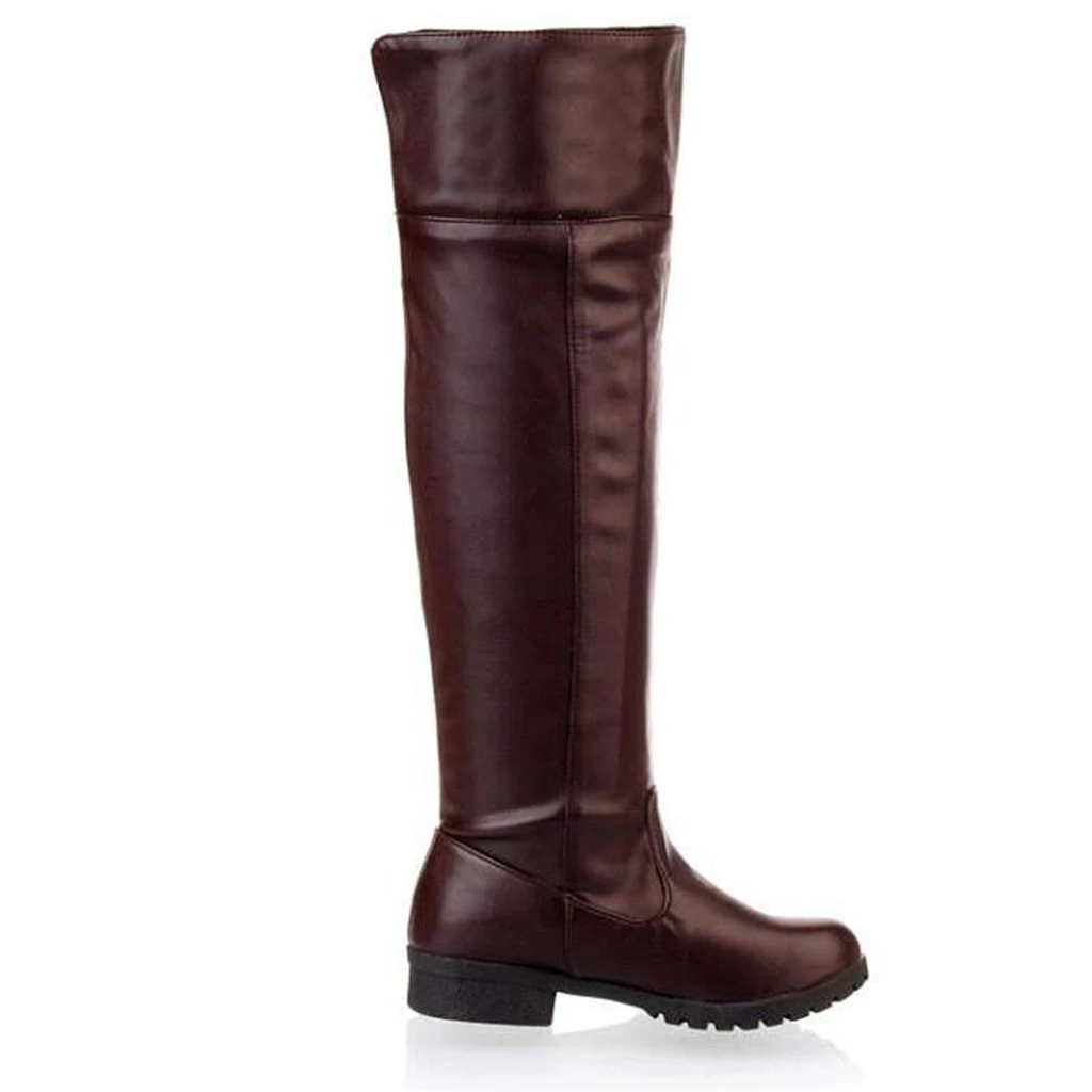 SAGACE крутые женские сапоги для верховой езды гладкие до колена Осень зима теплые в