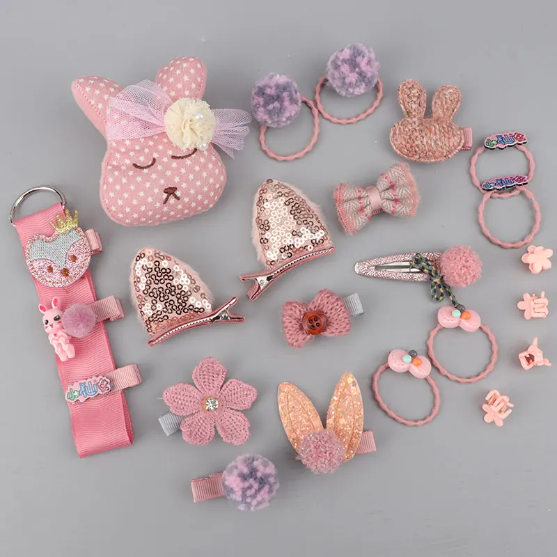 

24 шт. детская веревочная шпилька для волос, набор для девочек, аксессуары для волос с цветами, заколка для волос для малышей, головной убор с ...