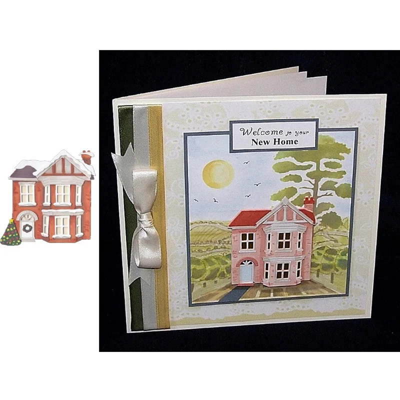 

Western-Style Building Shape Metal Cutting Dies Stencil For Scrapbooking Embossing DIY Paper Card Handcrafts Decor Templates