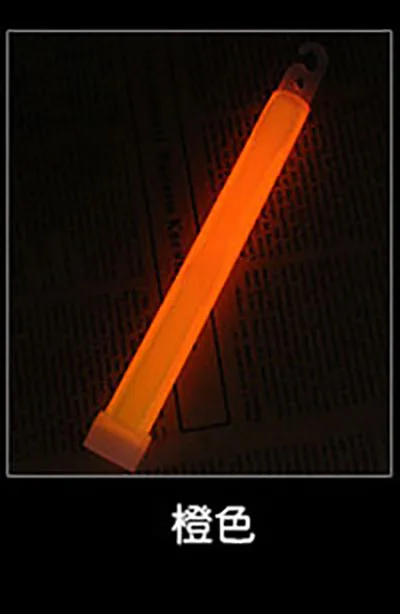 Orange 5 шт./лот, 6 дюймов, многоцветная светящаяся палка, химический светильник, палка для кемпинга, аварийное украшение, вечерние принадлежности для клубов, химические флюоресцентные принадлежности - Цвет: Orange