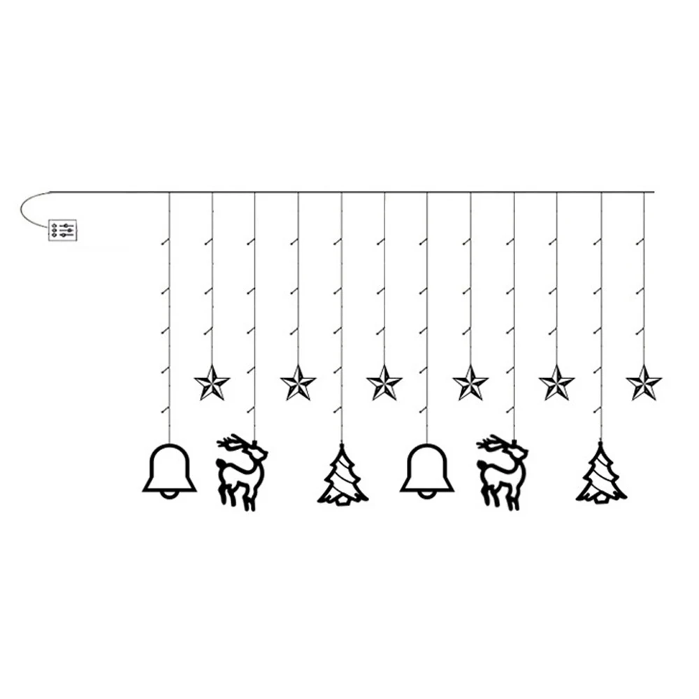 

Рождественская елка, искусственная гирлянда, сказочные огни для улицы, для дома, свадьбы, вечеринки, новогодний декор