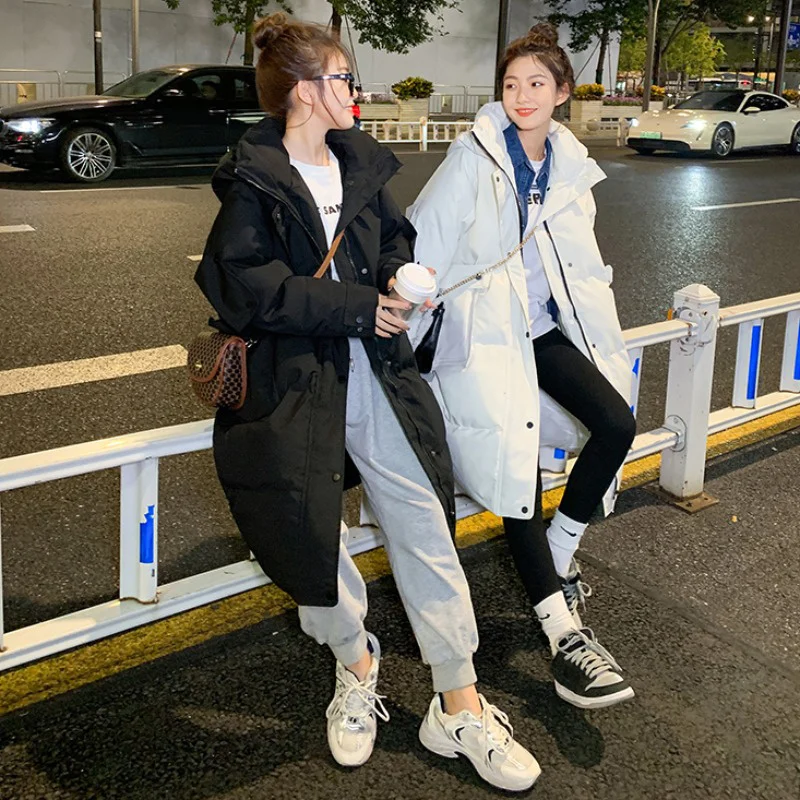 Winter Women Loose Parkas Jacket Casual Black Thick Warm Windproof Parkas Coat 2021 Fashion Female outwear Long parkas