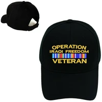printed military baseball cap hat operation iraqi freedom veteran ribbon