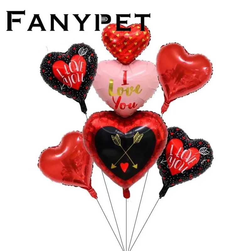 

5pcs Conjoined Heart Inflatable Balloons I Love You Ballons Wedding Valentine's Day Love Event Party Decoration Globos