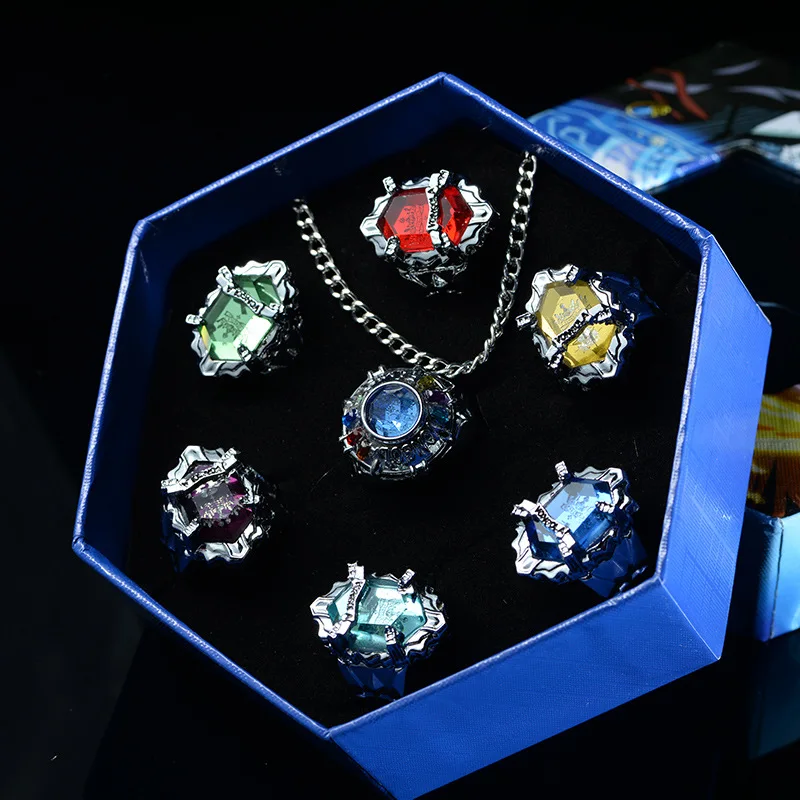 7 шт./компл. kateкё Hitman Reborn Sawada Tsunayoshi Vongola аниме модное Ювелирное кольцо косплей
