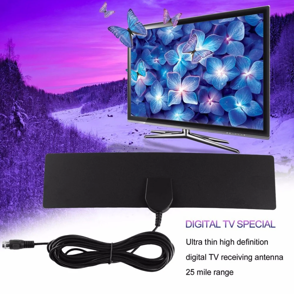 Digital 4K Multi-directional Long Range Europe Amplifier Indoor TV Antenna 1080 HDTV 80 Miles Signal Booster | Электроника