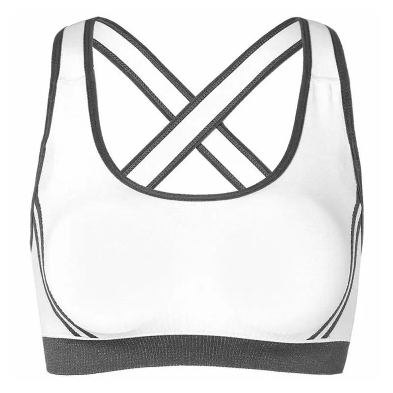

Cross Back Yoga Bra Women Padded Push Up Sports Bras Shockproof Breathable Sport Bra Top Gym Fitness Workout Sport Bra