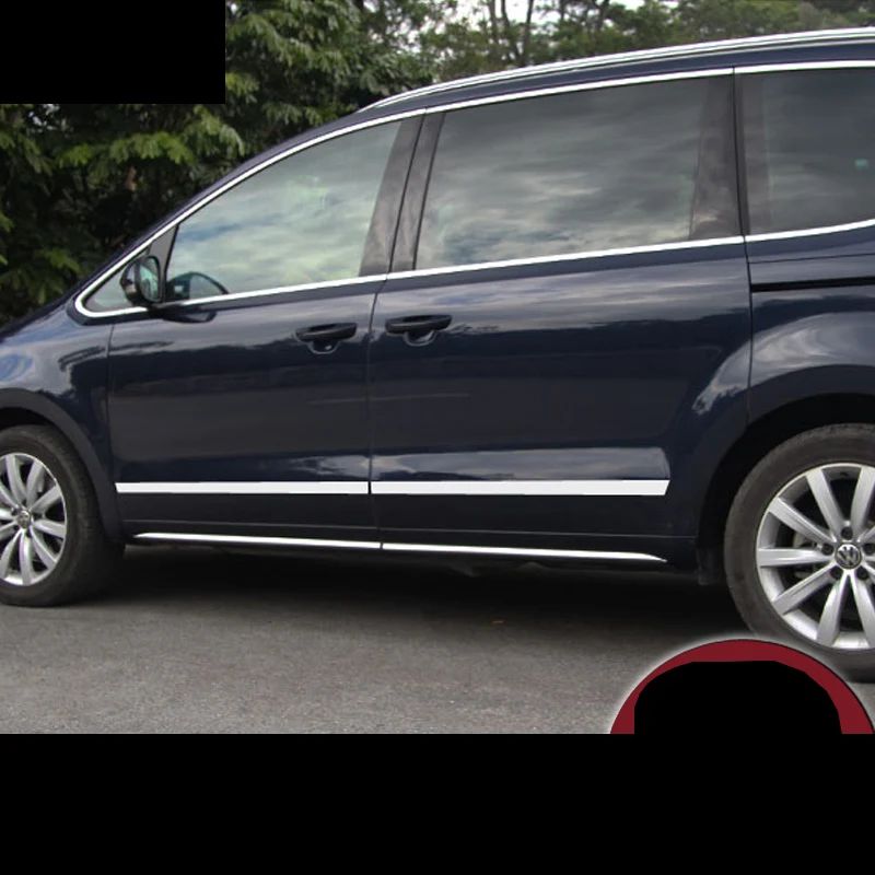 Lsrtw2017 из нержавеющей стали автомобильные молдинги на кузов для volkswagen vw sharan 2010 2011 2012 2013 SEAT Alhambra MK2